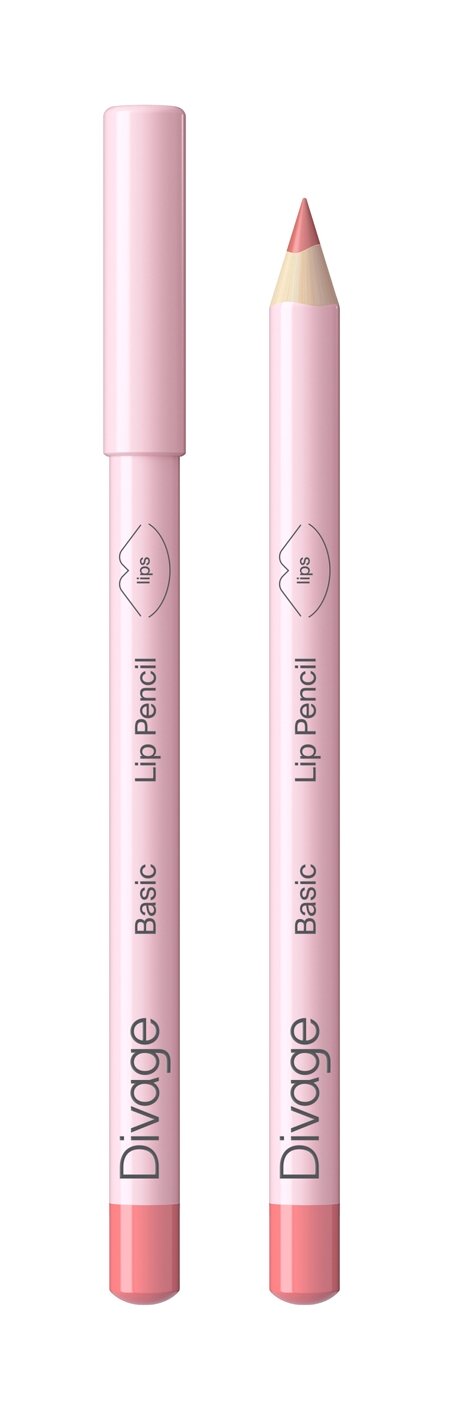 Карандаш для губ | 1 pink Divage Basic Lip Pencil