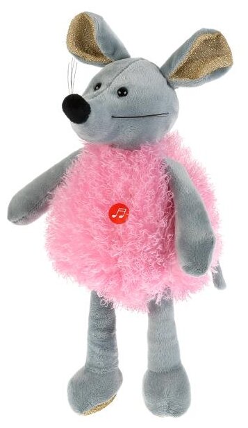 Мягкая игрушка Мульти-Пульти Мышка в розовом озвученная, 16 см