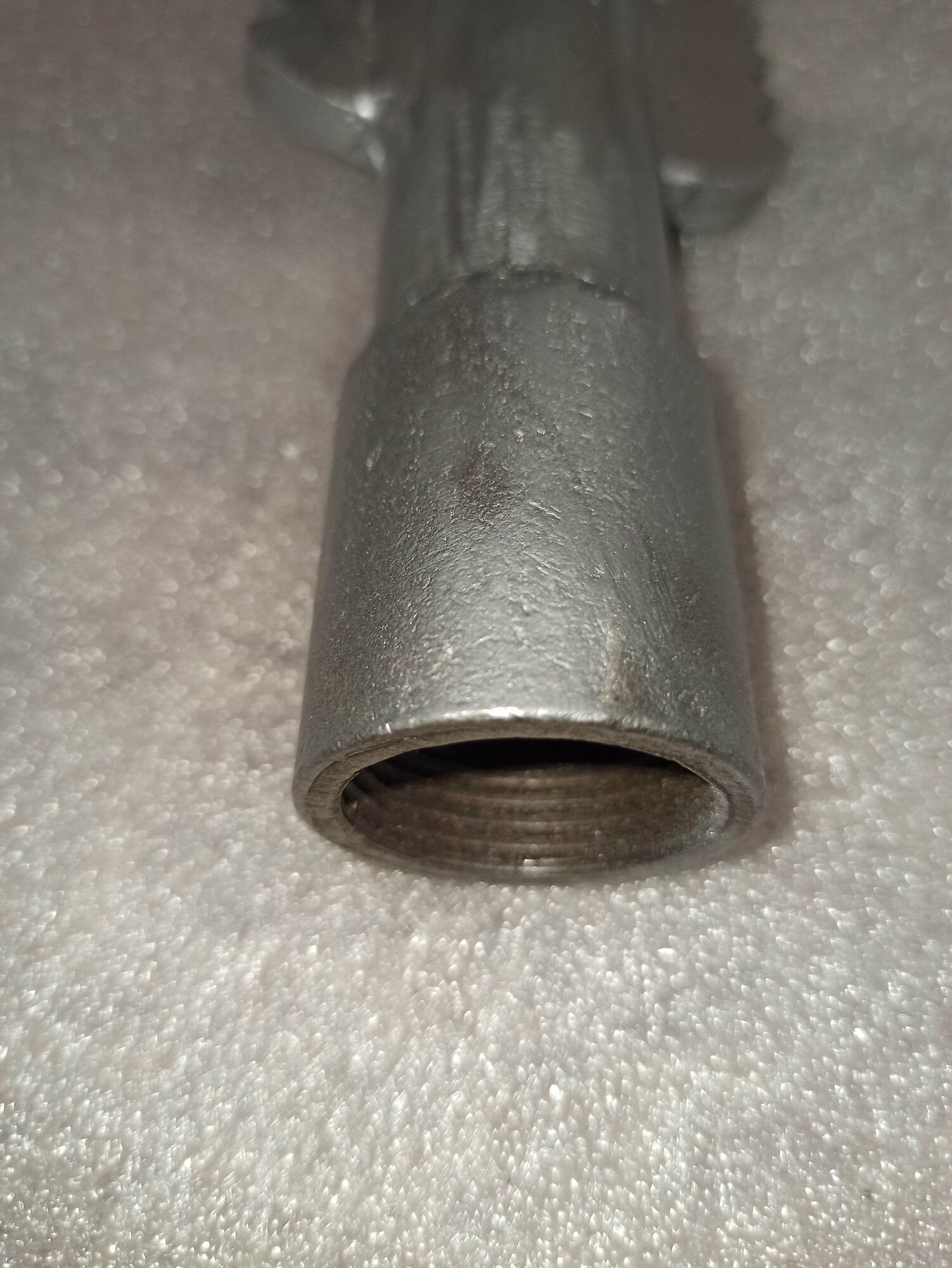 Забурник , бур насадка для гидробурения шириной 75 мм , толщина стали 8 мм и подсоединение 1 дюйм - фотография № 2