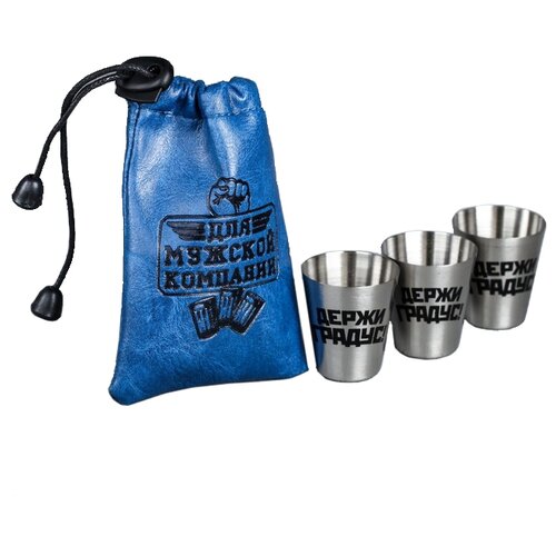 фото Набор стопок komandor для мужской компании 30 мл,3 шт