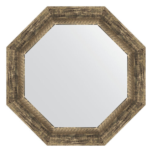 Зеркало Evoform Octagon BY 3664 53x53 старое дерево с плетением