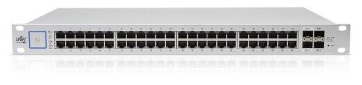 Коммутатор PoE Ubiquiti (48) 10/100/1000 Mbps RJ45, (2) 1/10 Gbps SFP+, (2) 1 Gbps SFP. Макс энергопотребление 500 Вт. Макс пропускная спос - фото №3