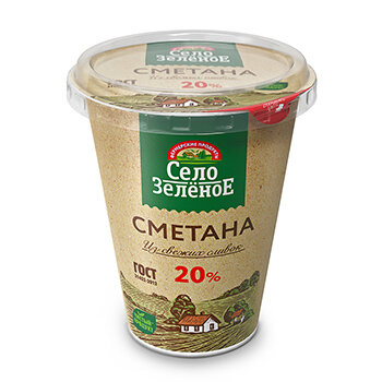 Сметана Село Зелёное 20%