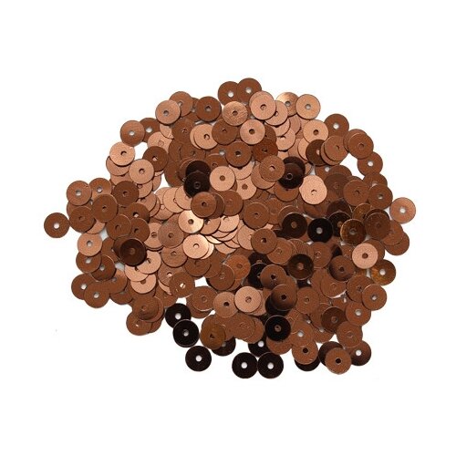 Пайетки плоские Астра 6 мм цвет 14 коричневый 10 упаковок по 10 грамм 451₽