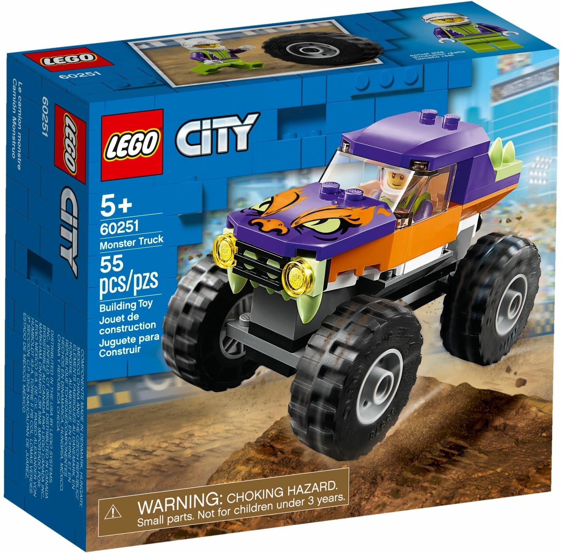 Конструктор LEGO City Great Vehicles 60251 Монстр-трак, 55 дет.