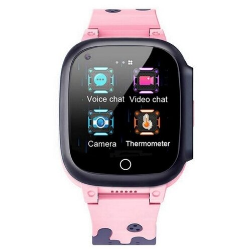 фото Детские умные часы c gps smart baby watch t8w черный/розовый