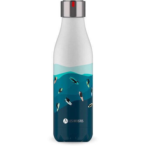 Термобутылка Les Artistes Paris Surf mat A-4308, 0.5 л, белый/синий
