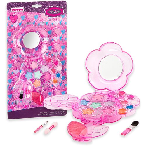 Набор декоративной косметики для девочек Bondibon Eva Moda Цветочек розовый прозрачный подарок девочке