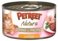 Корм для кошек Petreet (0.07 кг) 1 шт. Tonno del Pacifico Кусочки тихоокеанского тунца с курицей в р