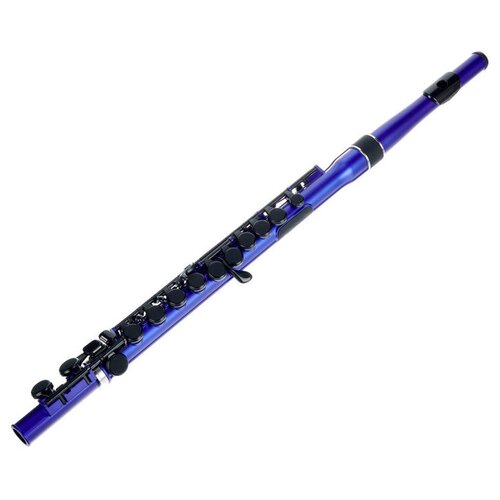 фото Nuvo student flute - blue/black флейта, студенческая модель, материал - пластик, цвет - синий/чёрный, в комплекте тряпочка для протирки, смазка, удлиненный клапан соль, запасные крышки клапанов