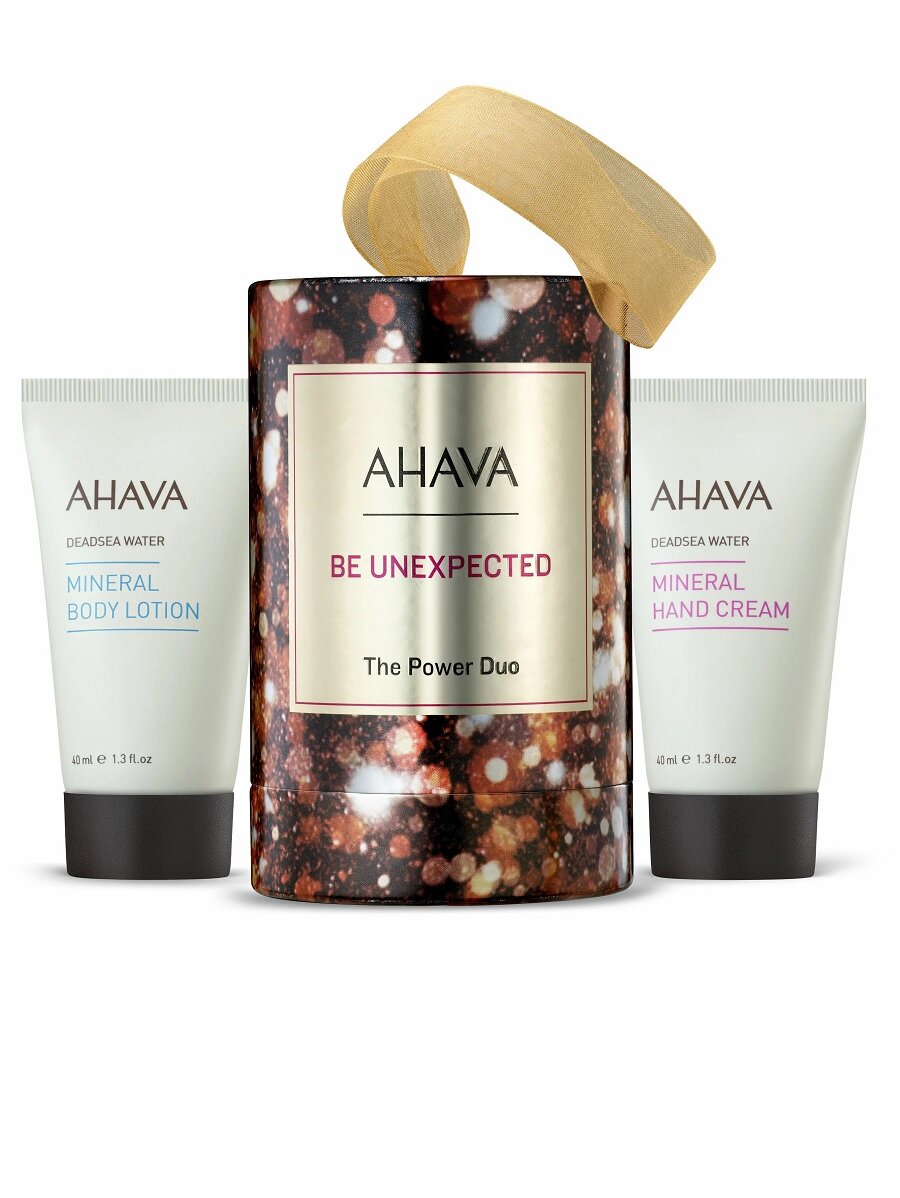 Ahava Набор косметики подарочный по уходу за телом Deadsea Water: крем для тела 40 мл + крем для рук 40 мл