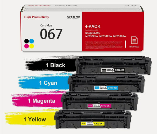 Изображение товара Картриджи для Canon 067H комплект с чипом