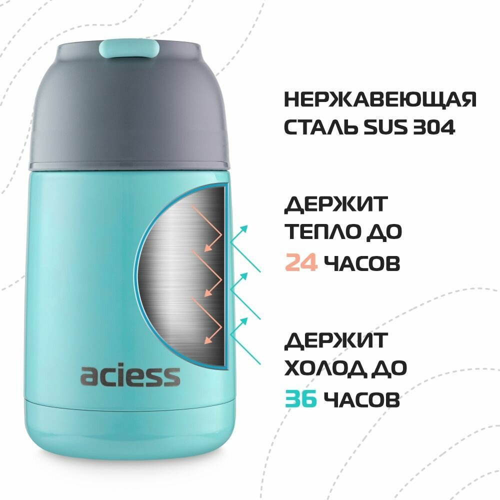 Термос для еды с широким горлом 620 мл, термос для супа детский — фото 1