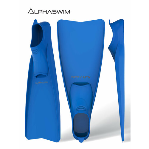 Ласты для плавания и снорклинга ALPHA SWIM длинные, с закрытой пяткой, для дайвинга, для бассейна, размер XS 34/35