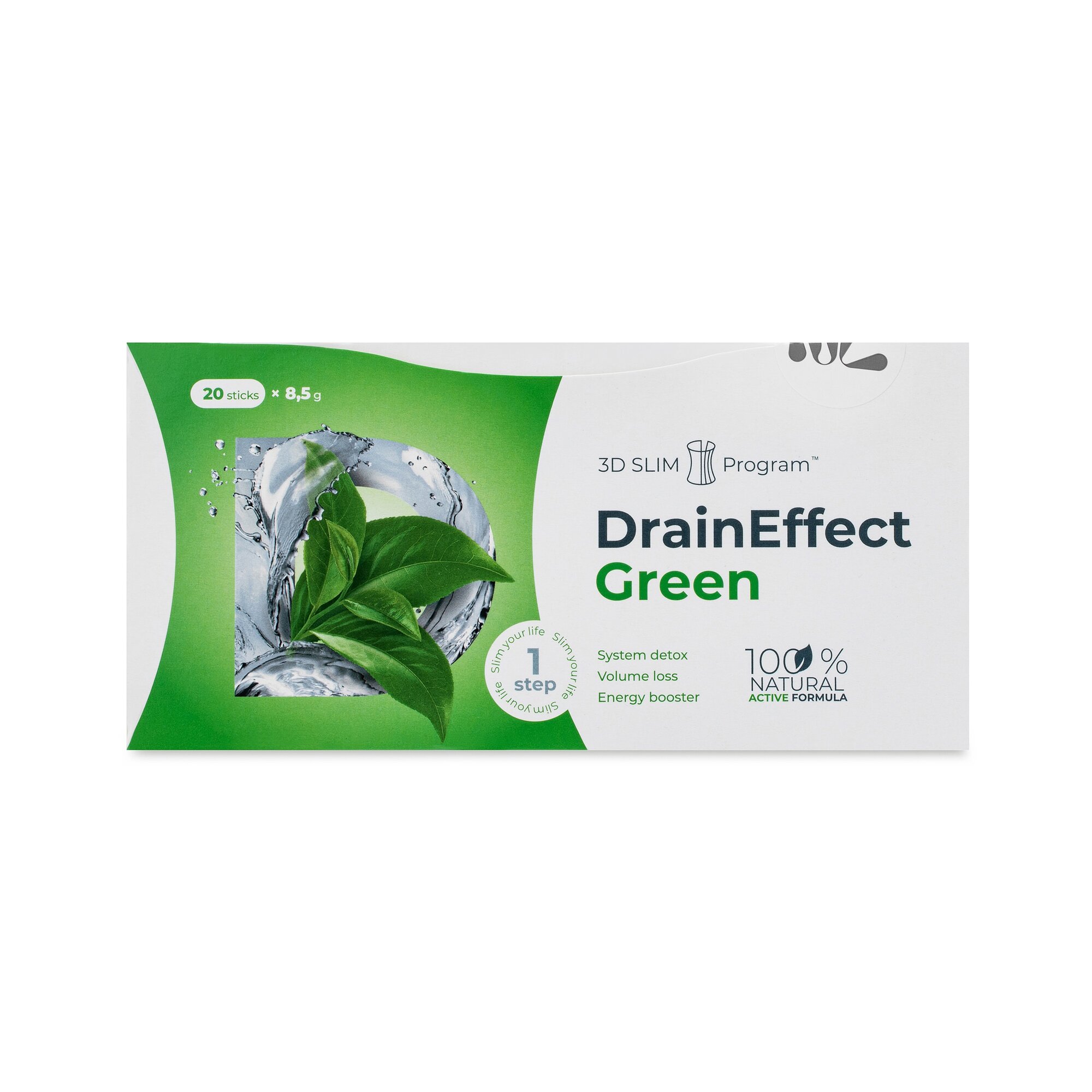 DrainEffect green Драйн драйнэффект nl для похудения, дренирующий напиток, мятный вкус — фото 1