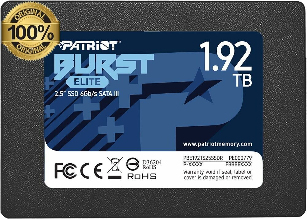Внутренний SSD-диск Patriot Memory Burst Elite 1.92 TB PBE192TS25SSDR