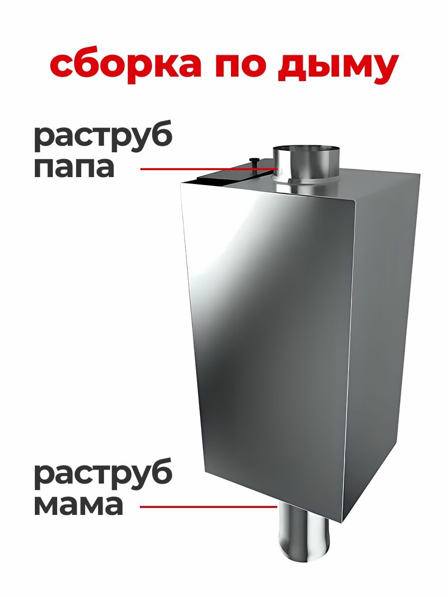 Бак для бани на трубе 50 л, d115, AISI 439 1,0 мм — фото 1