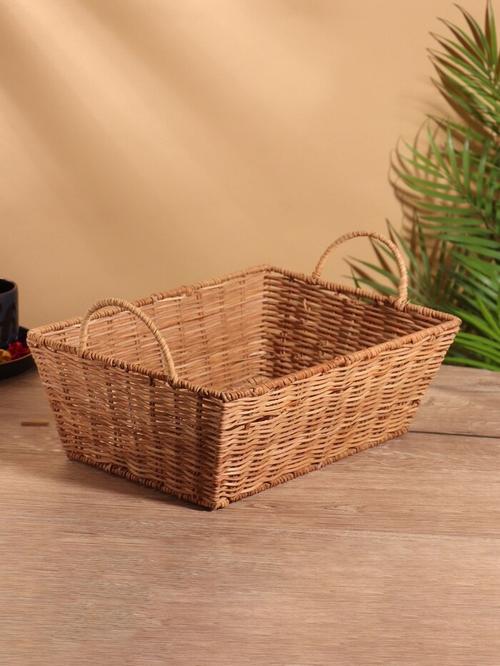 Корзина плетёная 32×22×11 см пластик
