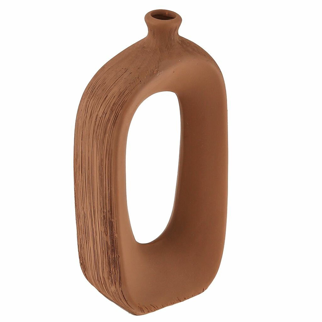 Ваза настольная керамическая "Эфиопия" 300мл, капучино, матовая, фактурная глазурь