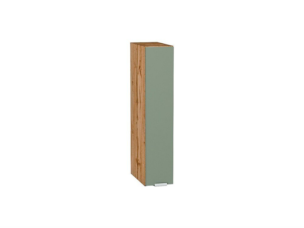 VVT Шкаф верхний бутылочница Фьюжн Дуб Вотан, Silky Mint, 150 В*Ш*Г 716*150*320, фасад МДФ Silky Mint, корпус Дуб Вотан Silky Mint
