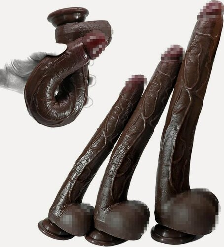 Изображение товара Реалистичный фаллоимитатор на присоске, с мошонкой, силикон, 31 см