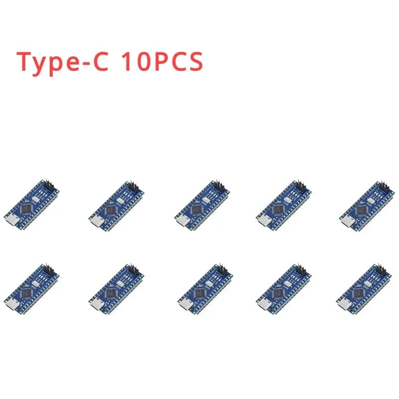 1–10 шт. Nano 3.0 USB Type-C Nano V3.0 CH340G Arduino, совместимый с ATMEGA328P 16 МГц с загрузчиком, 10pcs
