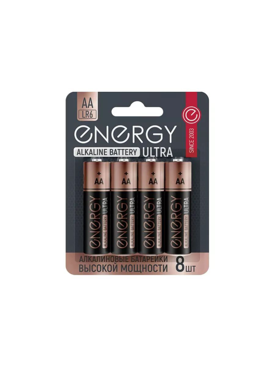 Батарейка алкалиновая Energy Ultra LR6/8B (АА)