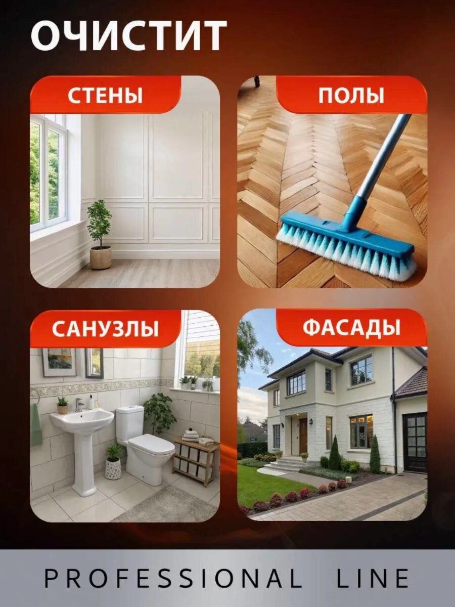 Чистящее средство для уборки после ремонта. Очиститель строительный для удаления цемента, бетона, ржавчины NG205, 5л — фото 1