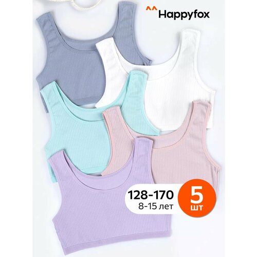 фото Майка happyfox, 5 шт., размер 6 (140-146), мультиколор