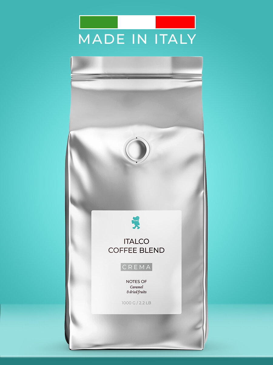 Кофе в зернах ITALCO "Crema", средняя обжарка, 1000г, Бразилия