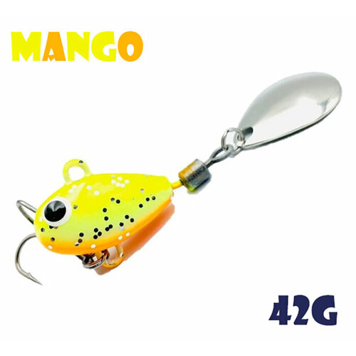 Блесна Тейл-Спиннер для рыбалки Uf-Studio Hurricane 42g #Mango
