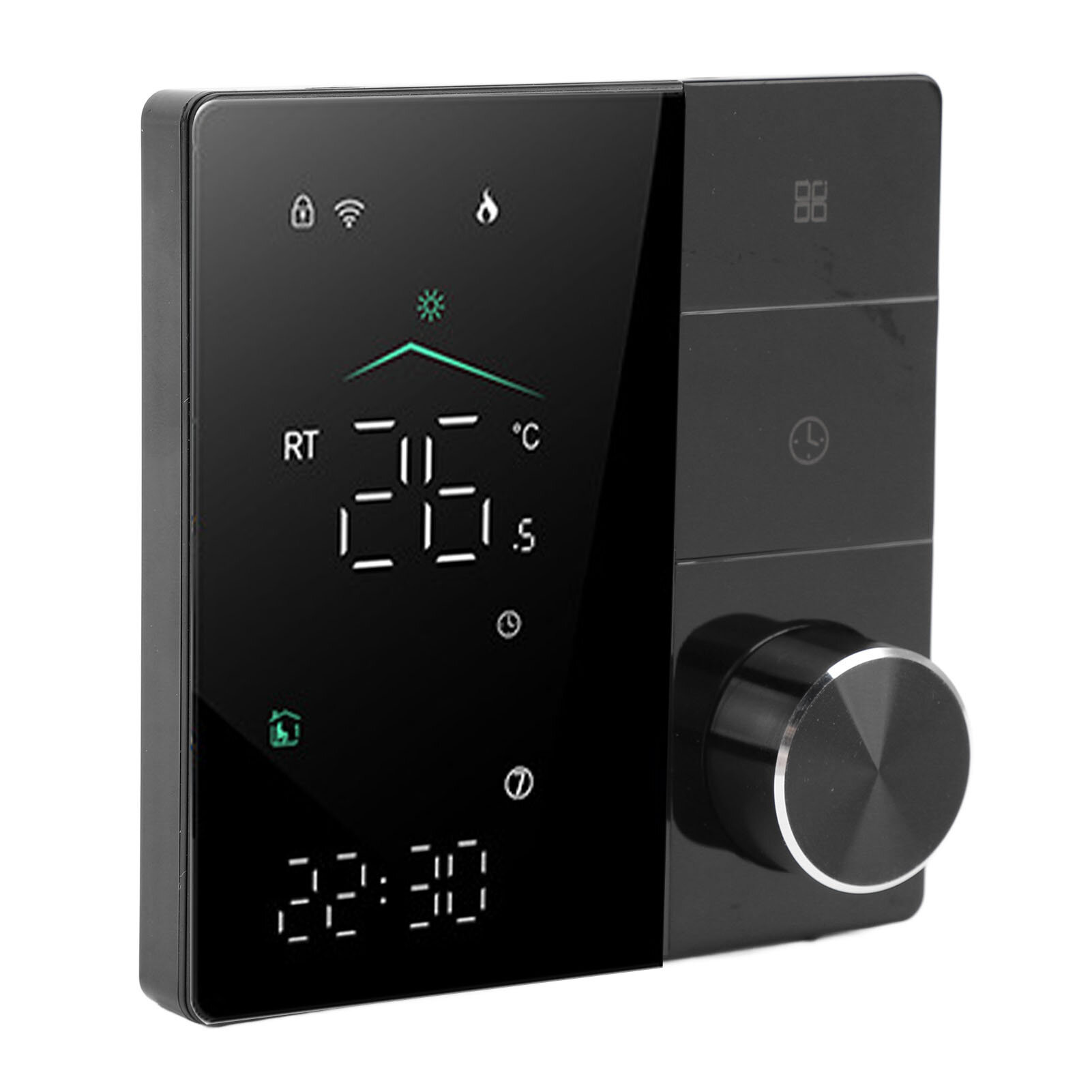 Изображение AC95 240V Smart Thermostat Wifi Программируемый емкостный сенсорный кнопочный голосовой контроль через приложение Домашний термостат для нагрева воды