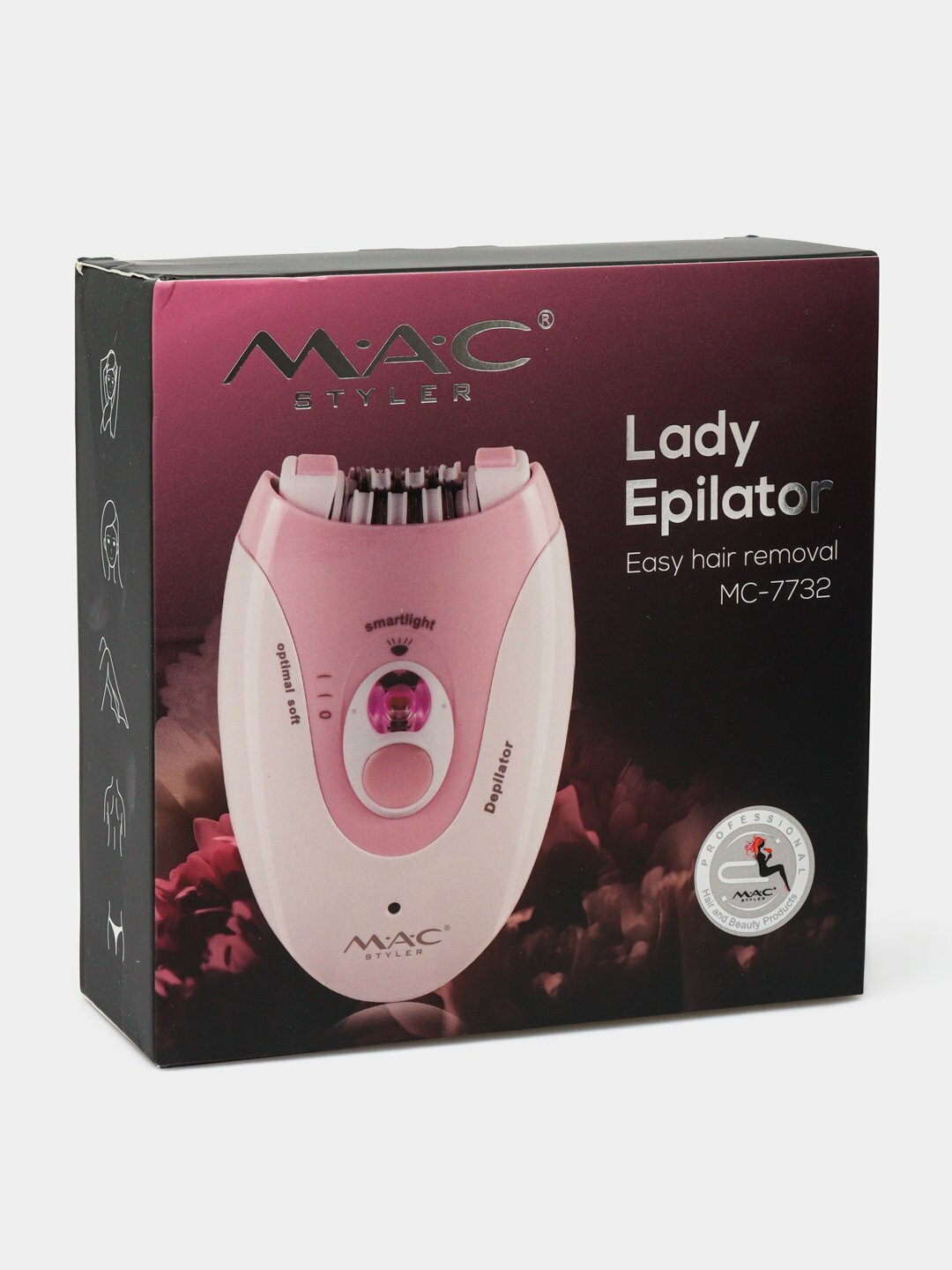 Эпилятор MAC Styler MC-7732, розовый, беспроводное питание, USB — фото 1