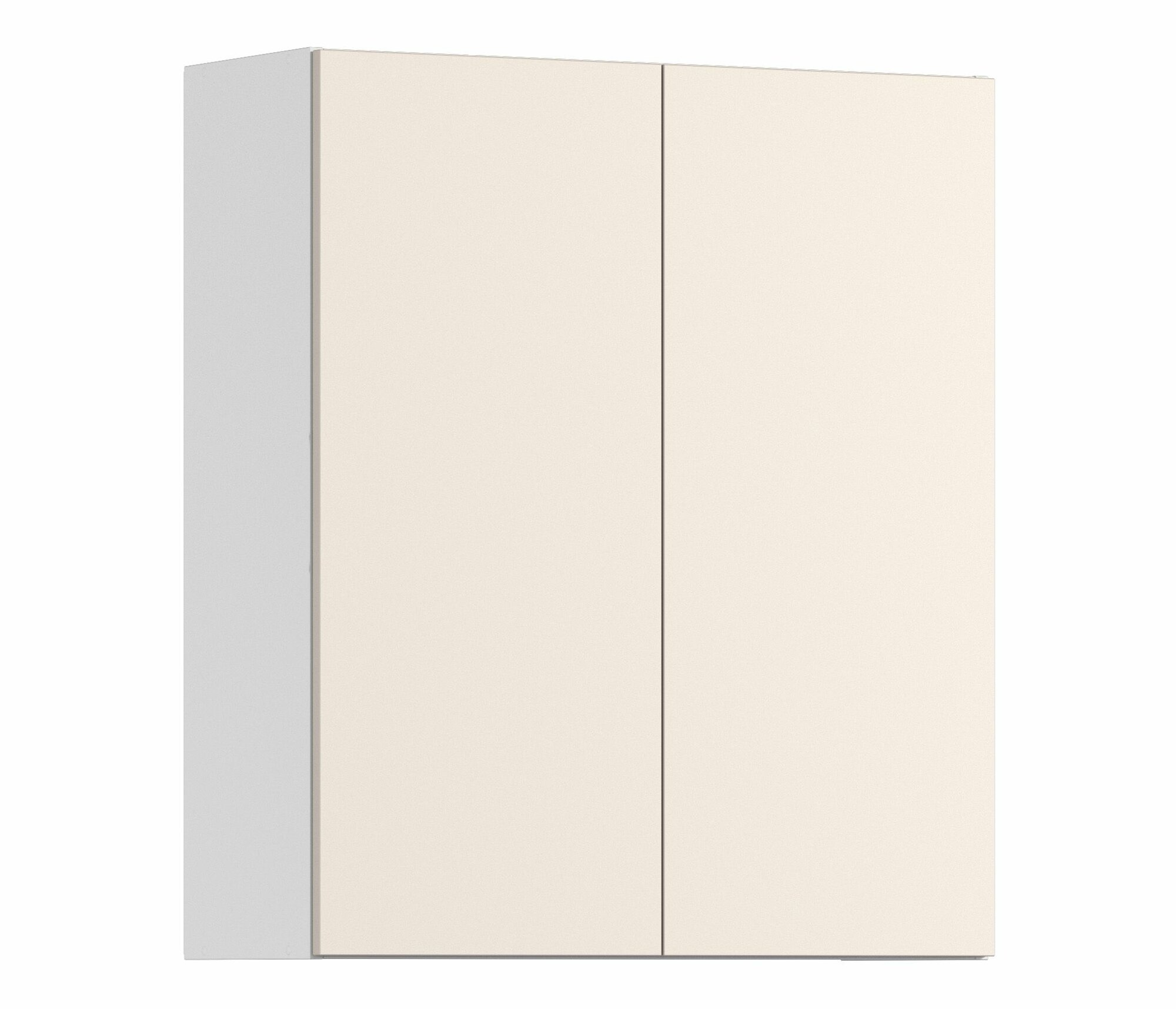 Кухонный модуль навесной столплит Регина РП-180 высокий, с двумя фасадами, Белый/ЛДСП Кашемир серый, 80х92х30 см