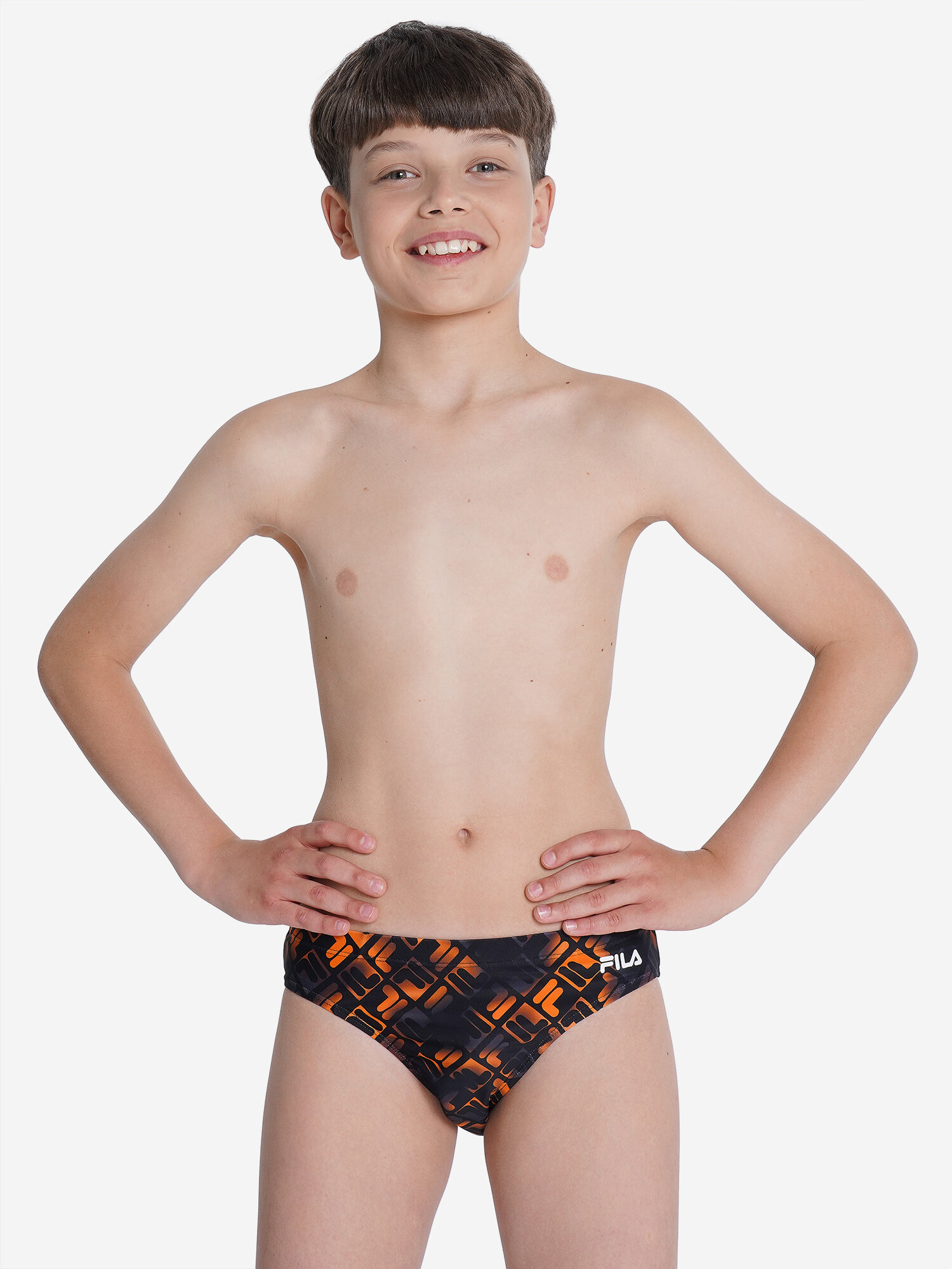 Плавки Fila Boy's Monogram Swimming Trunks размер 140 оранжевый