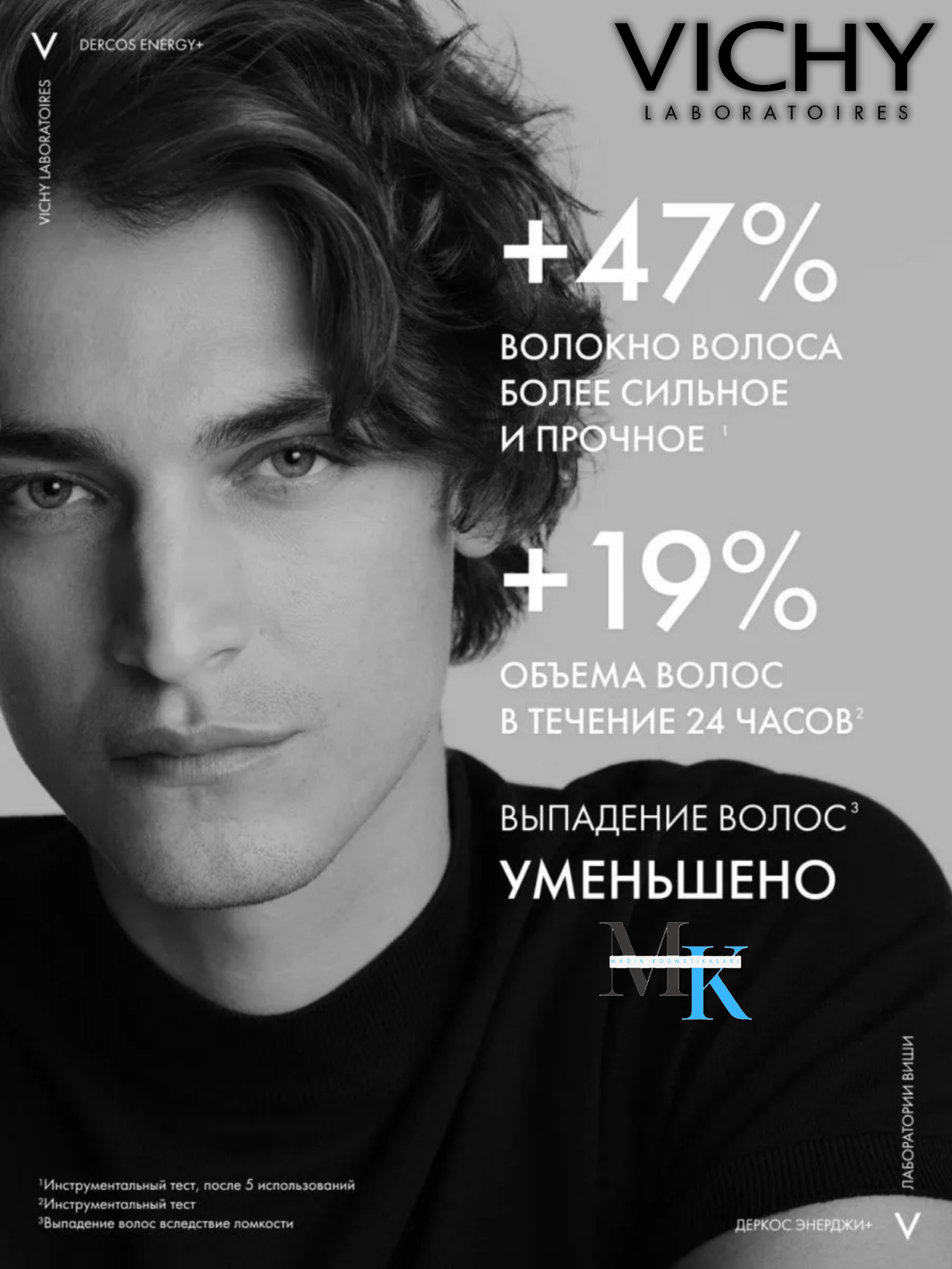 Шампунь Vichy Dercos Energy+ Stimulating , против выпадения волос, тонизирующий эффект, Для женщин и мужчин, 400 мл — фото 1