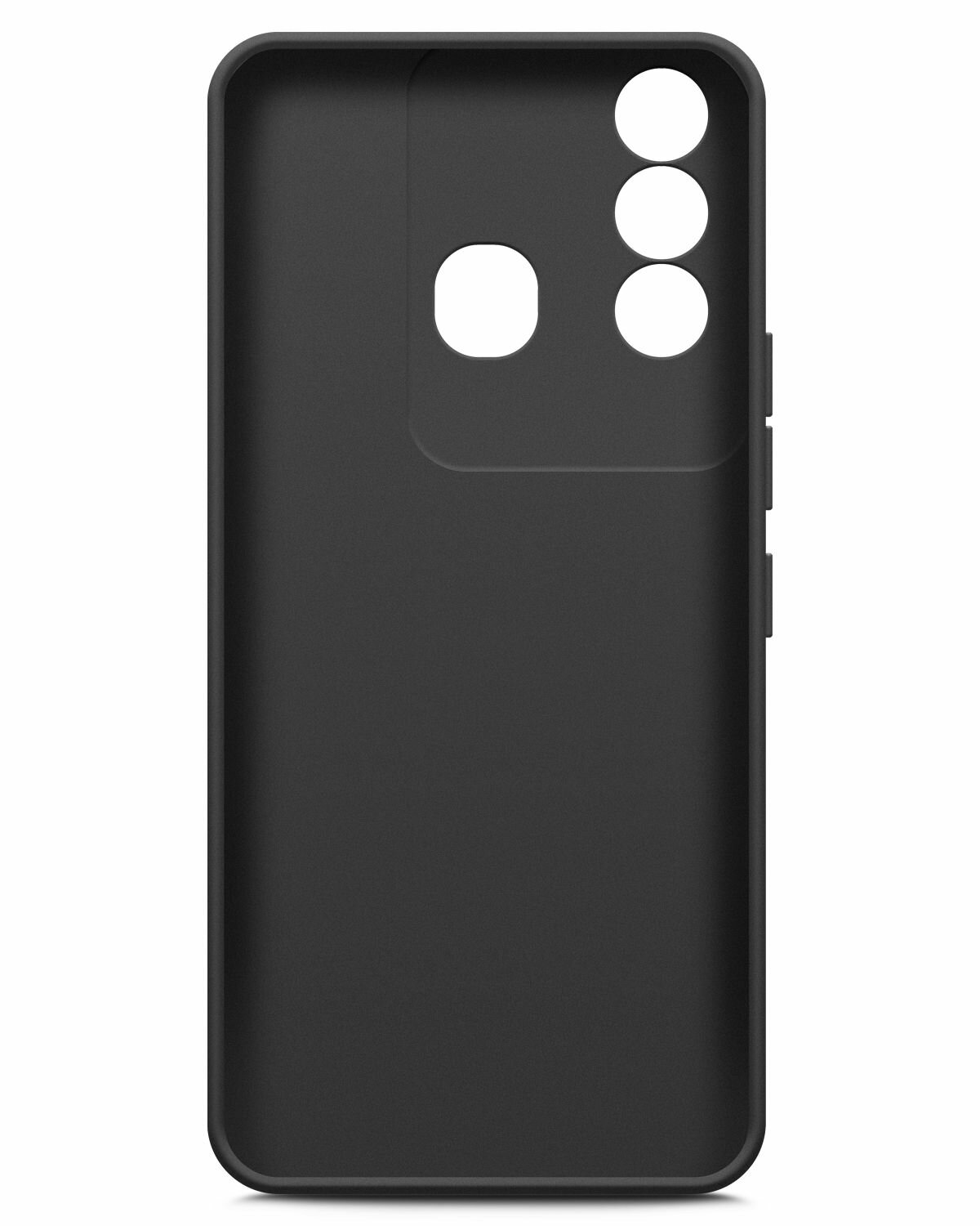 Чехол на ITEL Vision 3 Plus ( Ител Вижн 3+ ) черный матовый силиконовый с защитой (бортиком) вокруг камер, Brozo — фото 1