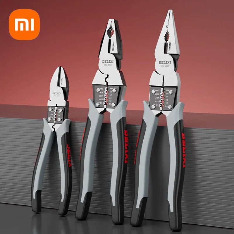 Картинки Xiaomi 7/9-дюймовые многофункциональные универсальные диагональные плоскогубцы, игольчатые плоскогубцы, аппаратный инструмент, набор специальных кусачек для электрика, A-126