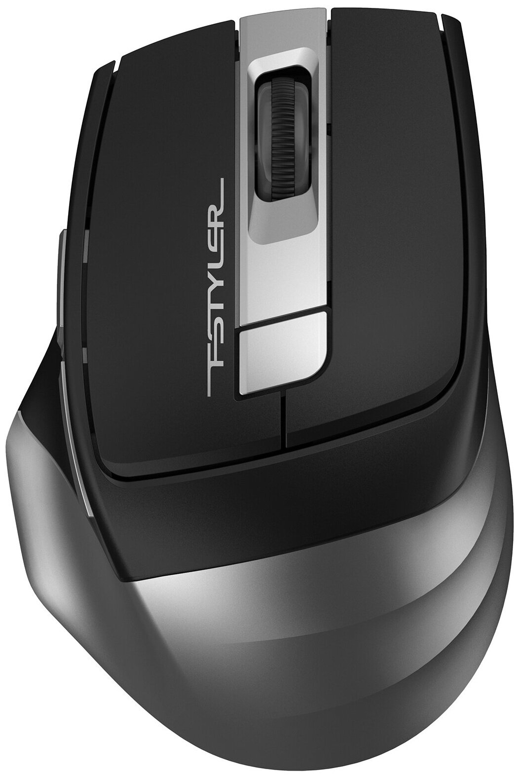 Мышь A4Tech Fstyler FG35 серый/черный оптическая (2000dpi) беспроводная USB (6but)