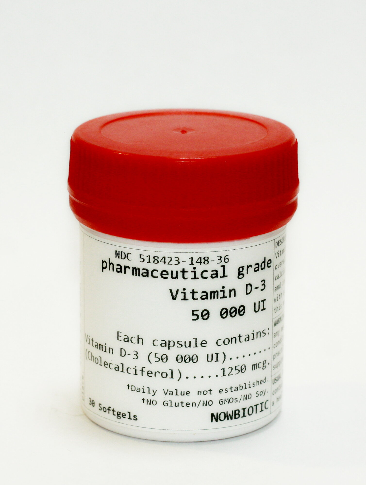 NOWBIOTIC, Vitamin D3 50 000 IU, Витамин Д3 в мягких капсулах, 50000 МЕ, 30 шт.