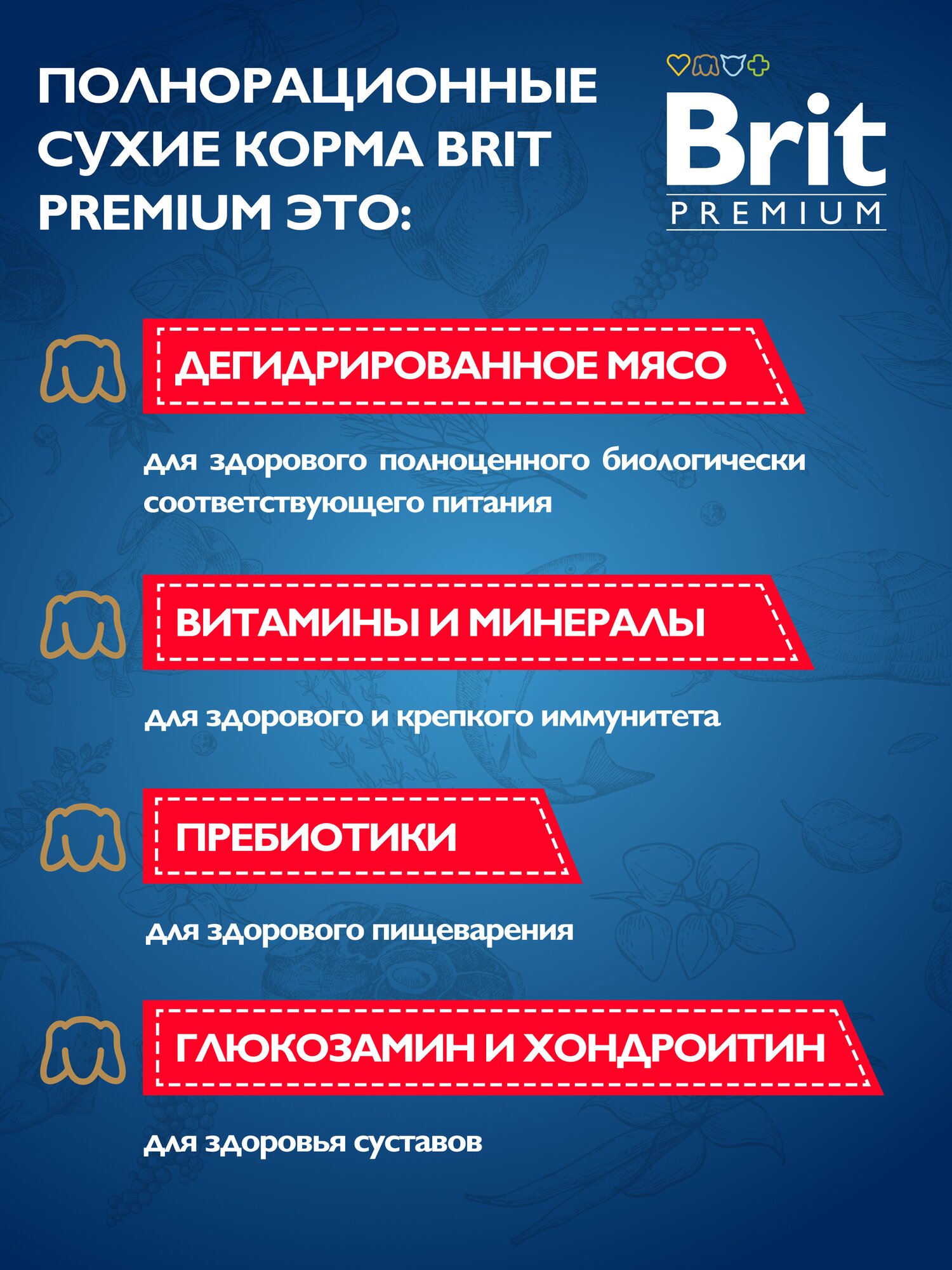 Сухой корм Brit Premium Dog Adult Large and Giant для взрослых собак крупных и гигантских пород Курица, 15 кг. — фото 1