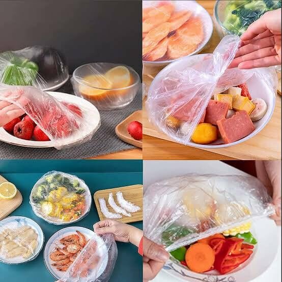 Полиэтиленовая пакет-крышка для хранения продуктов с резинкой — фото 1