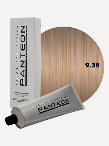 Изображение товара Стойкая крем краска для волос Пантеон Panteon 100 мл - PANTEON 9.38 Светлый блондин золотисто-жемчужный