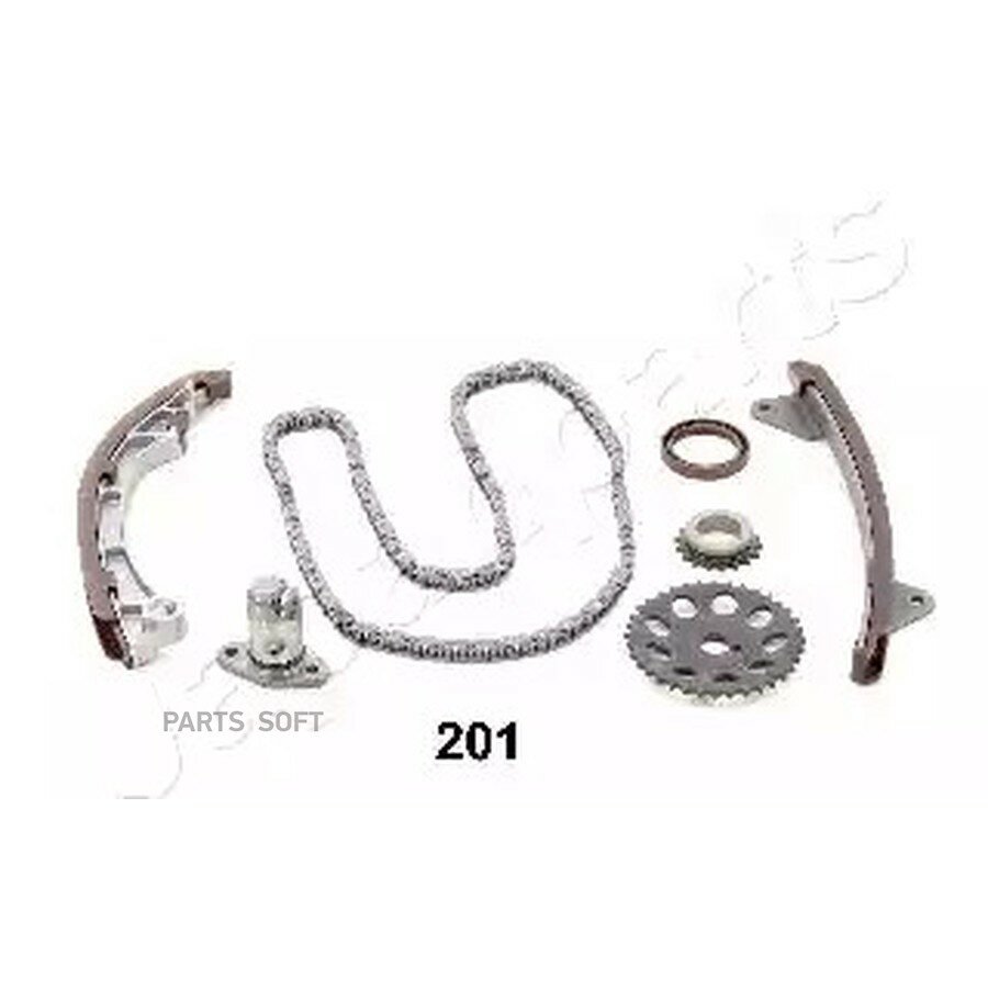 Комплект цепи ГРМ TOYOTA AURIS, AVENSIS, CELICA, COROLLA, MR2, RAV4 1.4/1.6/1.8 99-12 от официального дистрибьютора, производитель - JAPANPARTS, артикул KDK201