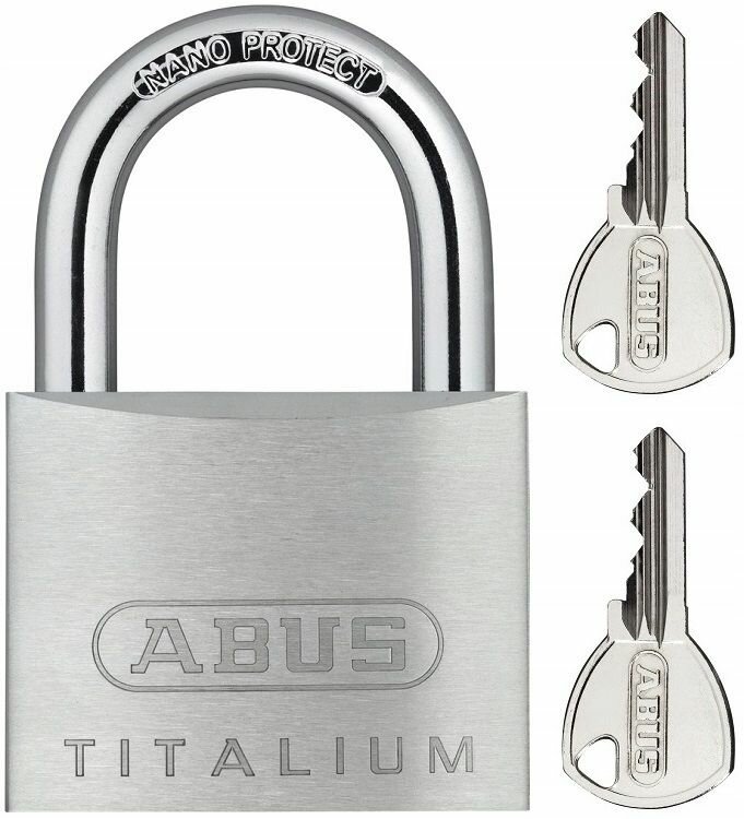 Навесной замок ABUS 727TI/50 TITALIUM (дужка 8 мм) матовый хром