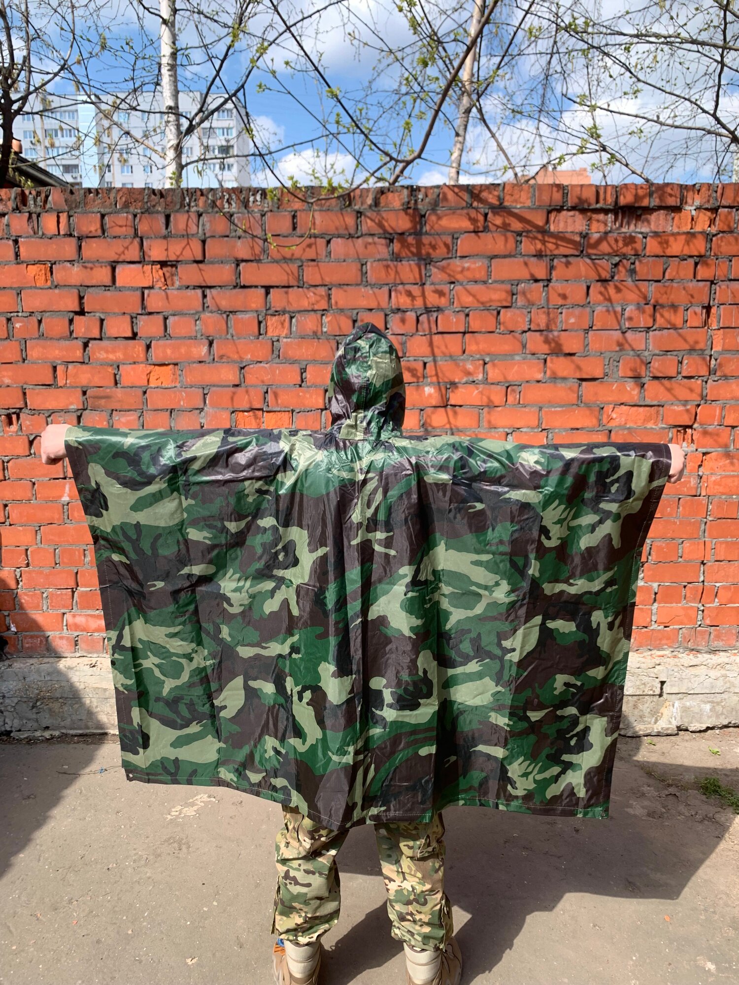 Пончо дождевик Комбат с тефлоном в расцветке флора — фото 1