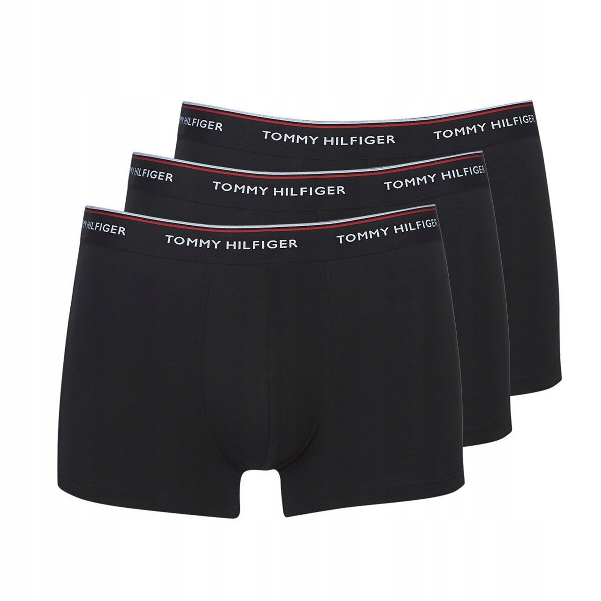 Трусы TOMMY HILFIGER 3P LR TRUNK, комплект из 3 шт., размер TS, чёрный — фото 1