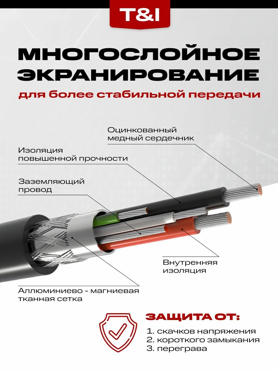 Кабель USB - Mini USB B 0.5 м; зарядка; передача данных — фото 1