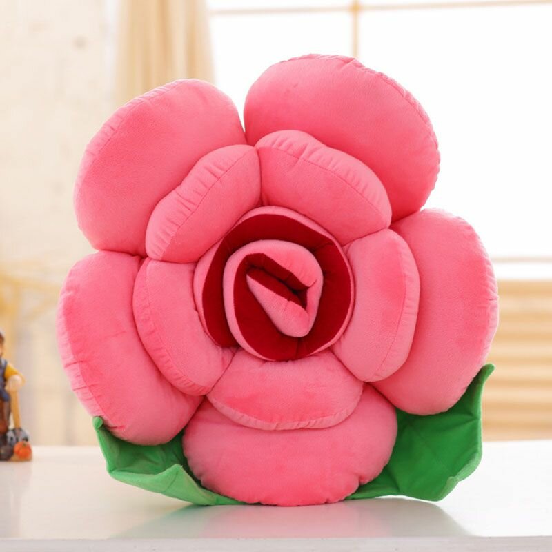 Modern roseshaped flower pillows cushion decorative lumbar pillow for home and office