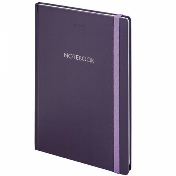 Блокнот с резинкой в клетку 96 л, Большой формат А4 204х299 мм, BRAUBERG, "Ultraviolet", 115530